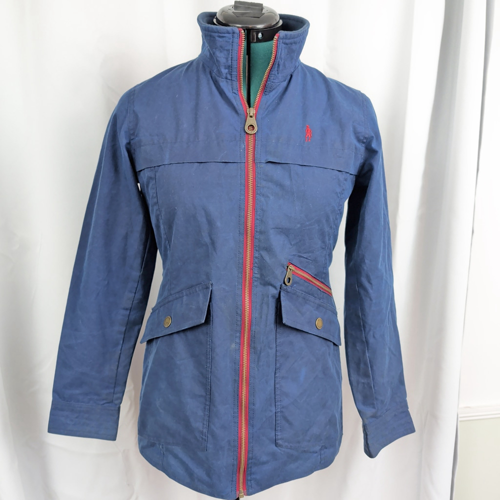 Ladies' Jack Murphy Blue Waxed Cotton Scrunch Waist Jacket US 6